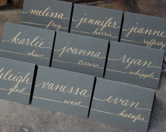 Custom Wedding & Event Name Card / Placecard / Calling Card  Personalized Hand Calligraphy - Made to Order