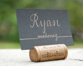 Custom Wedding & Event Fold Over or Flat Name Card / Place Card - Personalized Hand Calligraphy - Colors of Choice - Made to Order