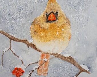 Original Watercolor - Cardinal