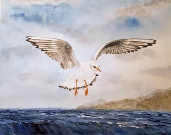 Original Watercolor - Seagull