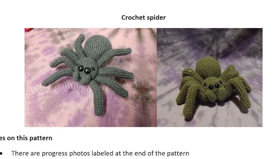 Baby /& Adult Spider Crochet Pattern Bundle Digital PDF