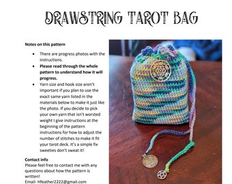 PDF pattern Crochet tarot bag