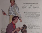 PEPSI COLA AD Original Vintage 1950s Magazine Ad Kitchen Print Cafe Restaurant Decor Ready To Frame Additional Ads Ship Free