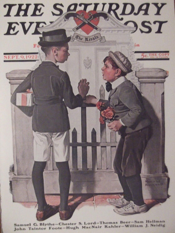 Vintage Reproduction of "The Runaway From 1958 Art Decor Norman Rockwell Print Vintage Reproduction of "The Runaway From 1958 Art Decor Norman Rockwell Print