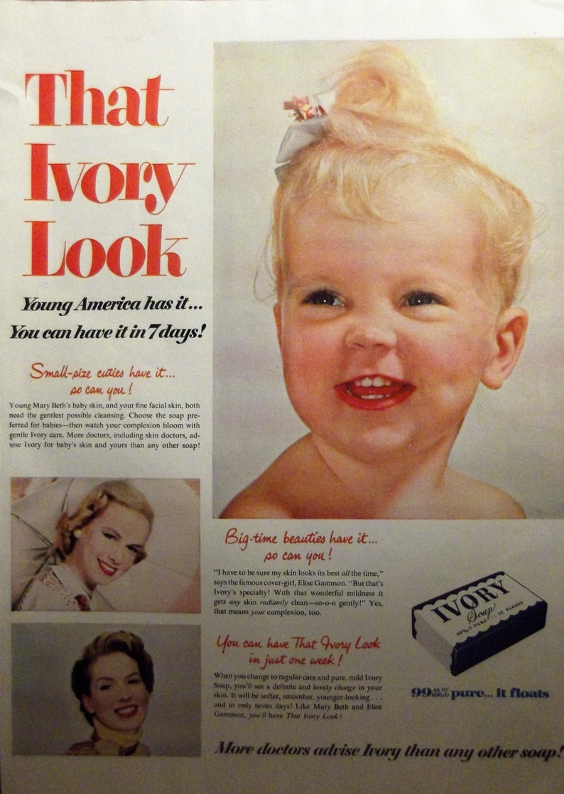 IVORY SOAP Baby Original Vintage Magazine Ad Bathroom Decor Etsy
