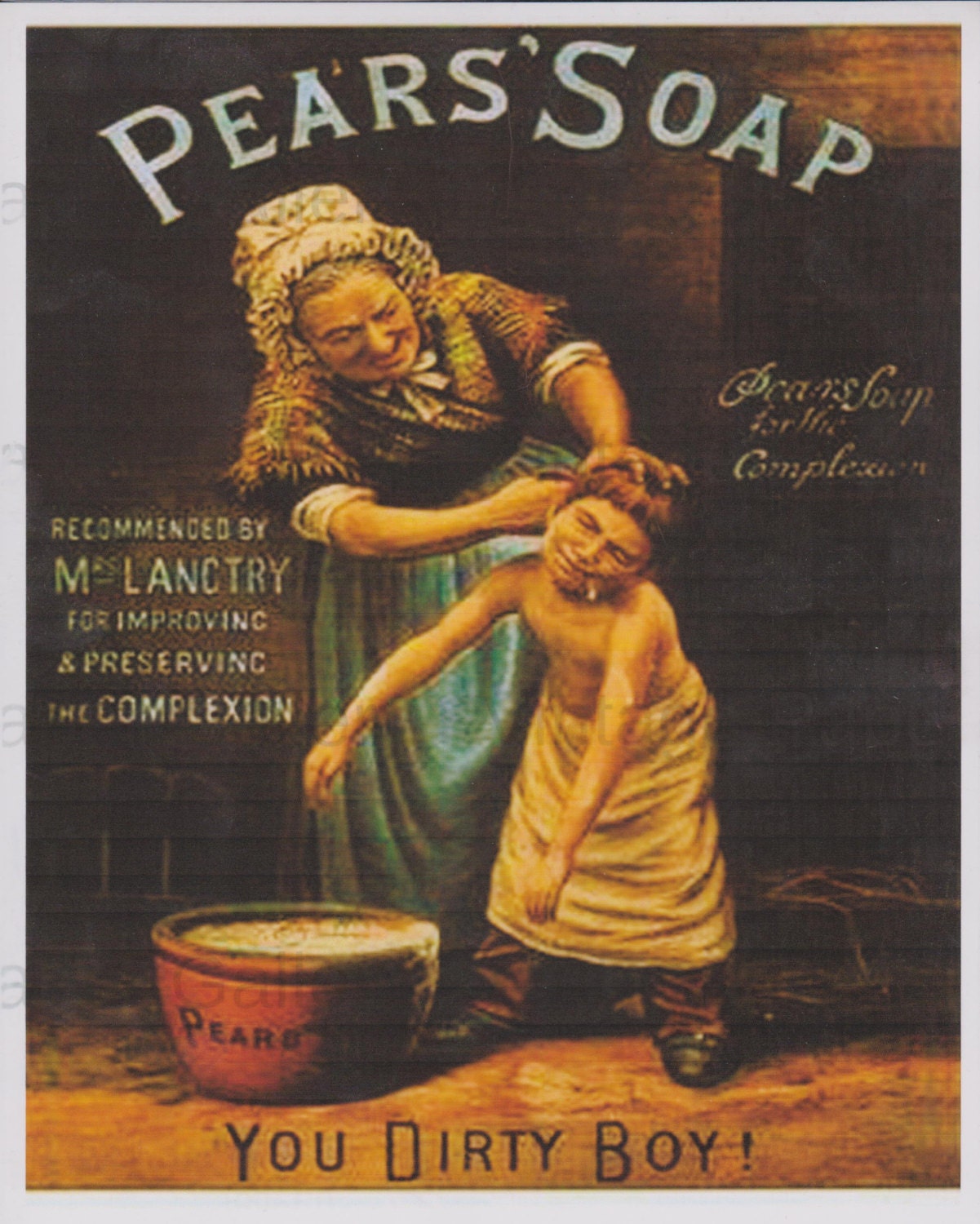 DOWNLOAD8x10 IMAGE Vintage Pears Soap Advertisement Bathroom Etsy