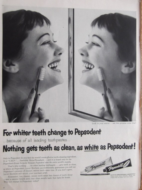 PEPSODENT TOOTHPASTE Original Vintage Advertisements 1950s Etsy