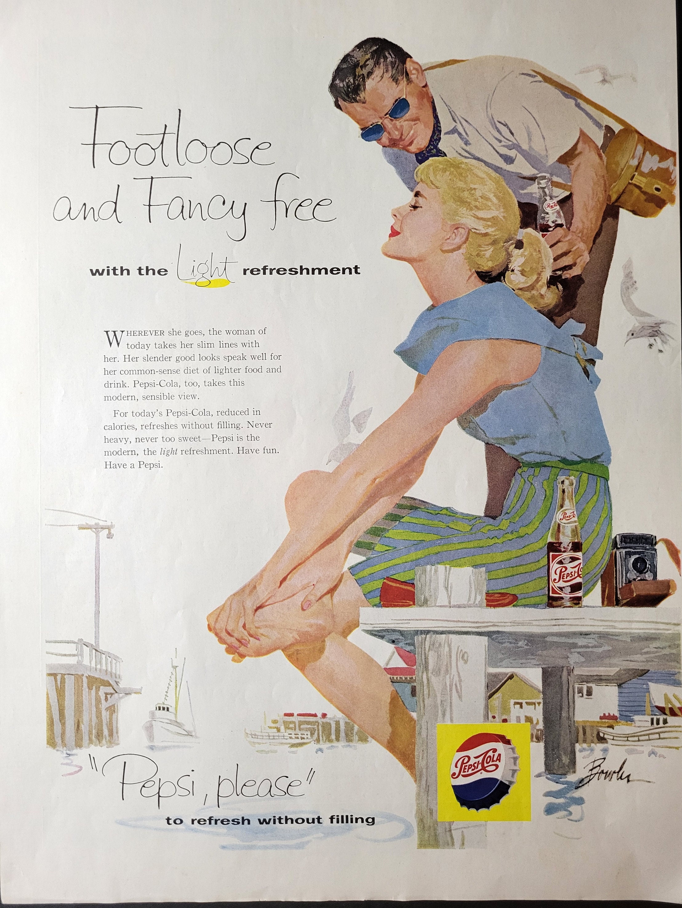 Vintage Pepsi Ads-your Choice Original 1950s Magazine Ad