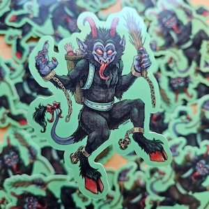 Jolly Krampus Vinyl Sticker