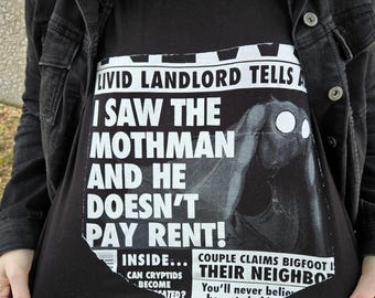 Camiseta parodia de Mothman Weekly World News