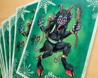 Printable Krampus Christmas Card (Download Now) - Etsy