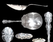 Antique Sterling Silver Louis XV Whiting Cracker Spoon - With Monogram