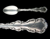 Antique Sterling Silver Louis XV Whiting Teaspoon with Monogram