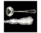 Antique Sterling Silver Louis XV Whiting Oyster Ladle with Monogram quot 1893 quot