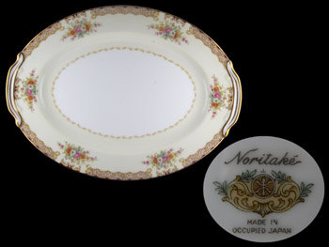 Vintage Noritake Mystery Oval Platter Occupied Japan Etsy
