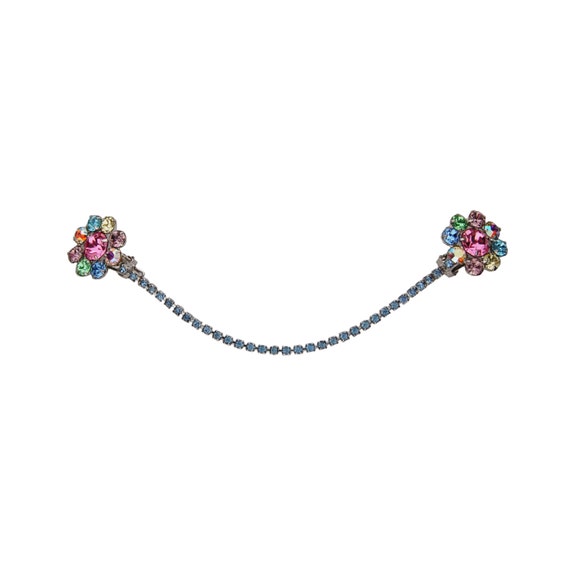 Vintage Multi-Colored Rhinestone Sweater Guard