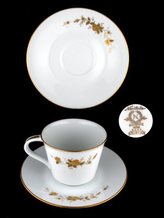 Vintage Noritake Ninon 6609 Flat Cup and Saucer Set - Japan - Etsy
