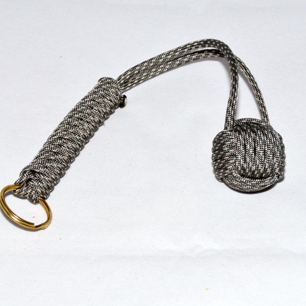 Paracord Key Chain, Monkey Fist Keychain, Braided Keychain 550 Paracord, Camouflage Paracord, Survival Gear, Self Defense