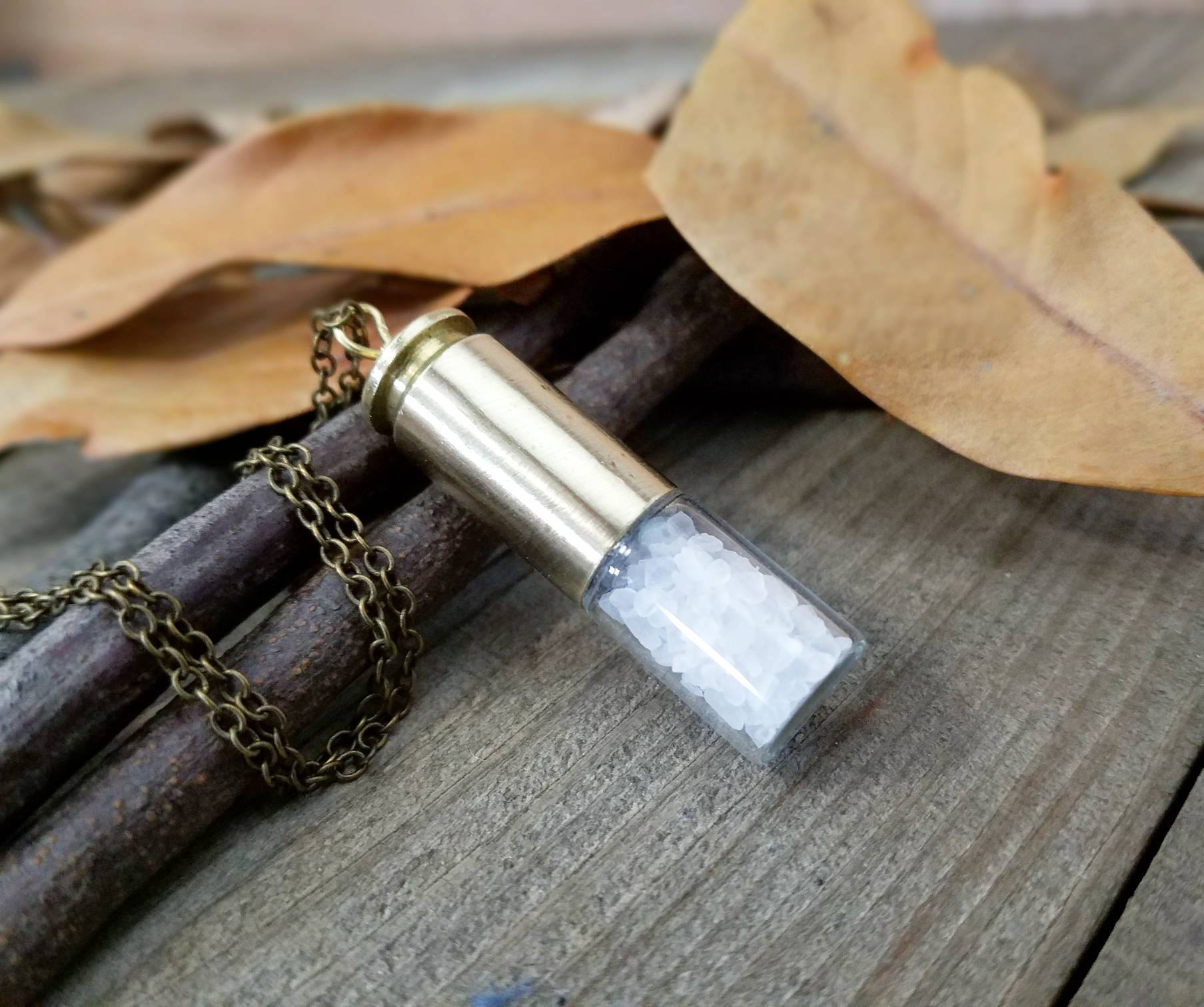 Supernatural salt bullet supernatural necklace