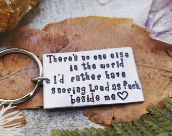 Funny couples keychain - girlfriend keychain - stamped gift for him - boyfriend keychain - stamped keychain - mature gift ideas