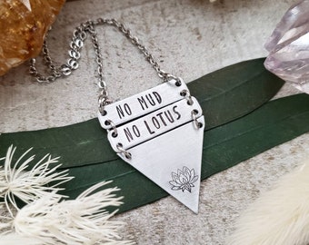 No Mud No Lotus Necklace Yoga Jewelry No Mud No Lotus Jewelry