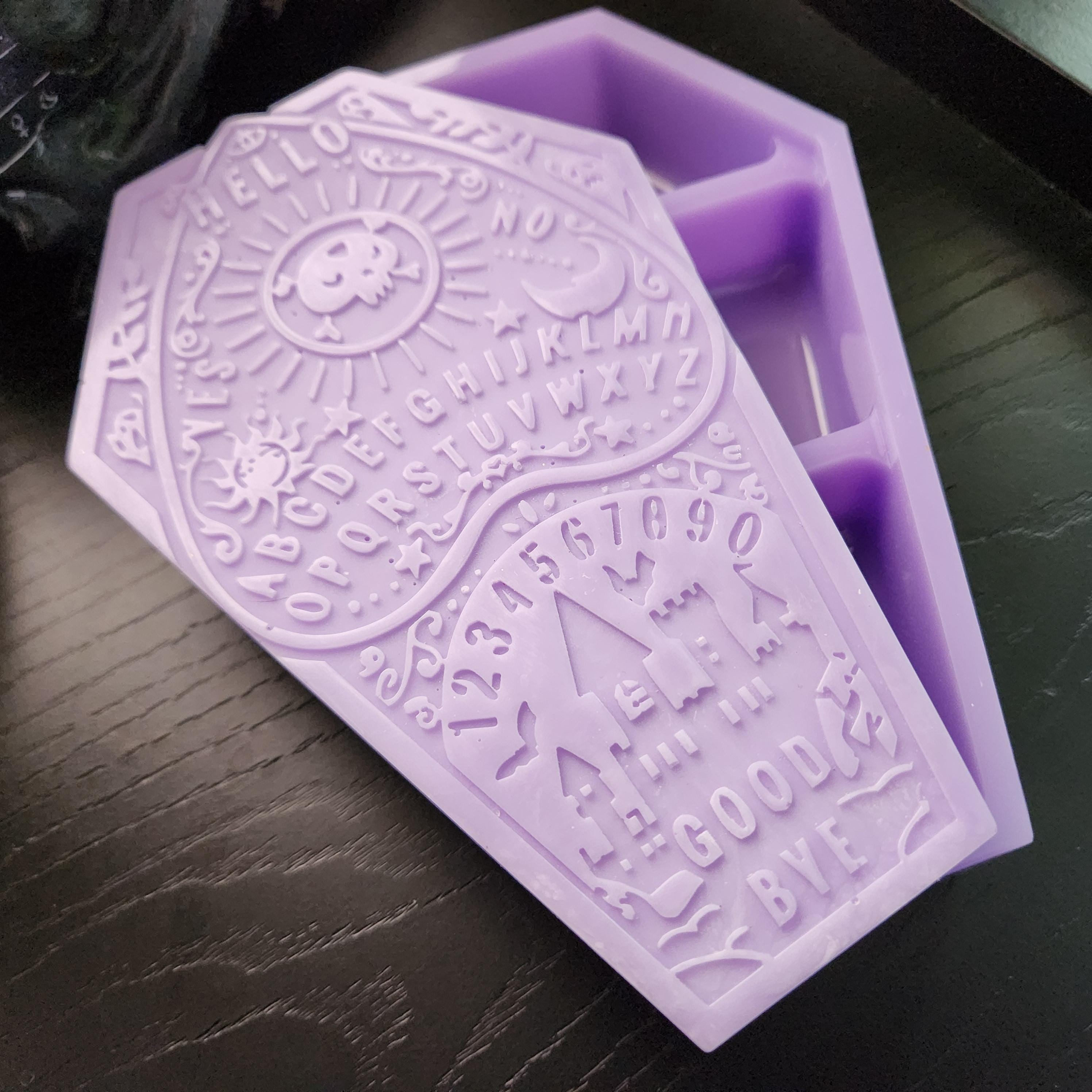 Goth coffin box - ouija trinket box - make up organizer - goth make up box - goth coffin decor - coffin storage - storage containers