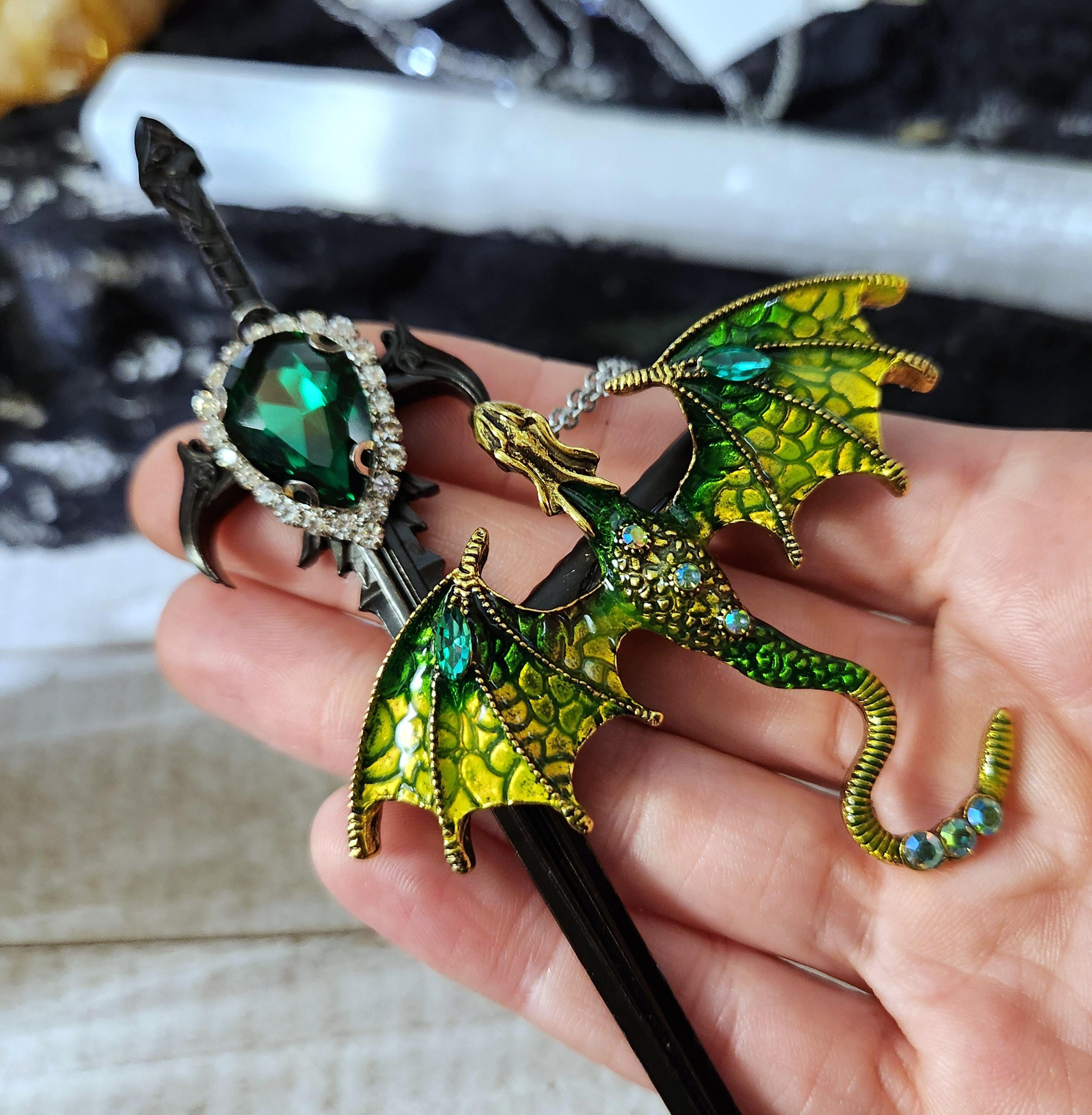 剣のヘアスティック - ドラゴンのヘアクリップ - シールドメイデン