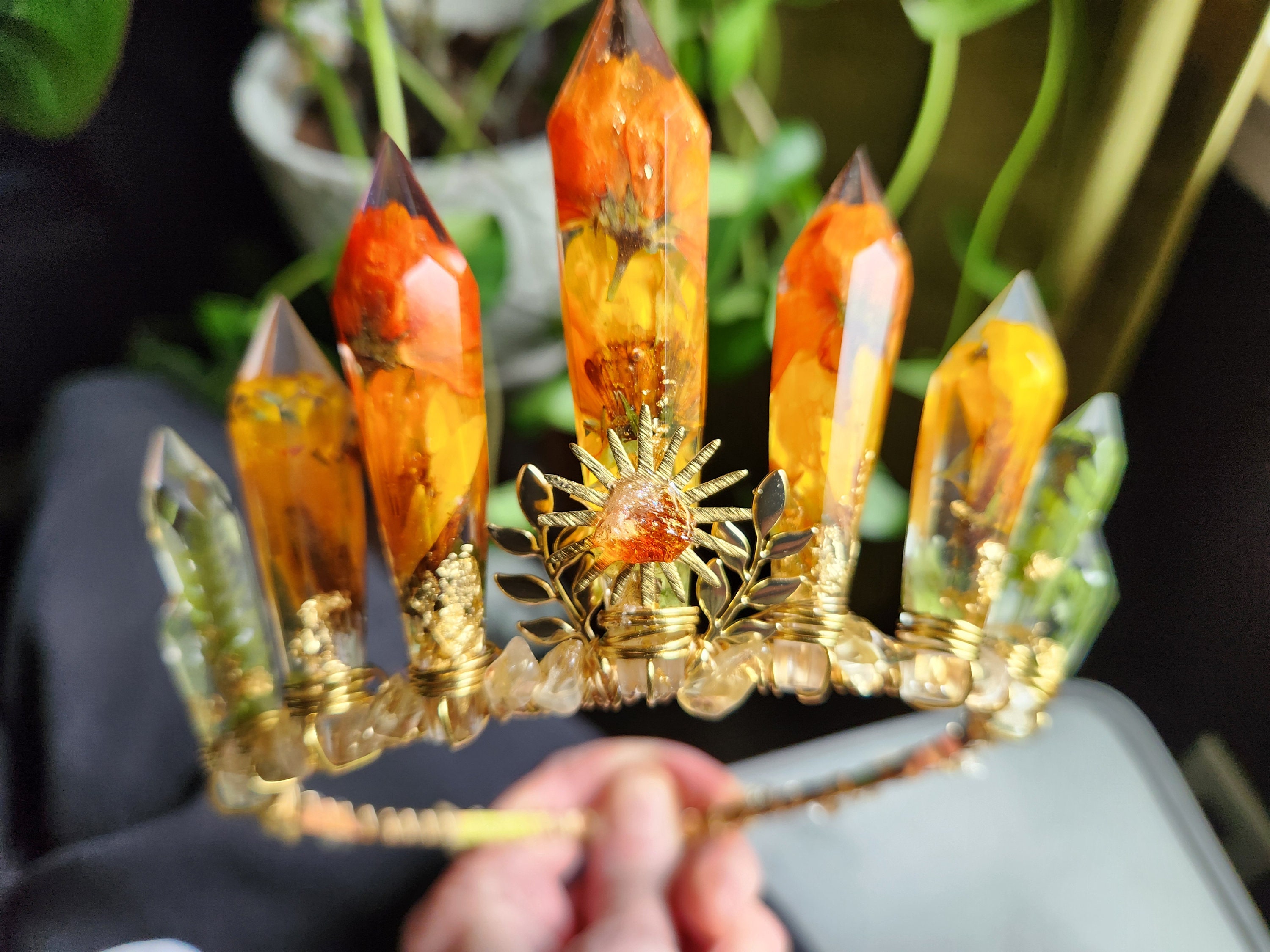 Demeter Crown - Crystal Crown Headpiece - Goddess Demeter - Greek ...
