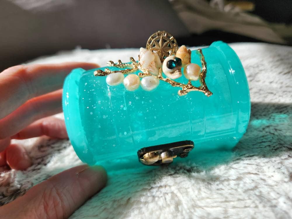 Trinket Box - Treasure Chest Box - Resin Shelf Decor - Treasure