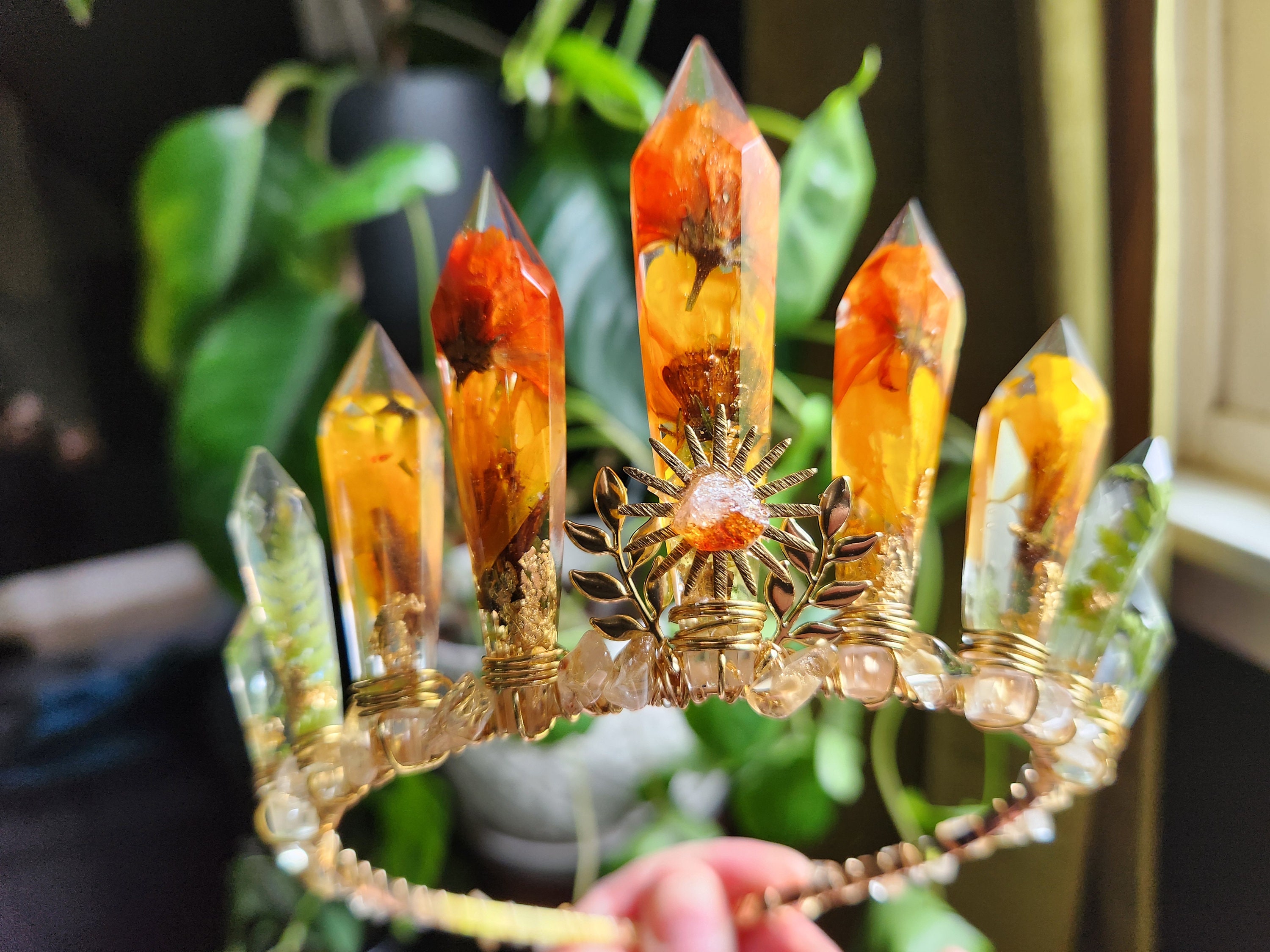 Demeter Crown - Crystal Crown Headpiece - Goddess Demeter - Greek ...
