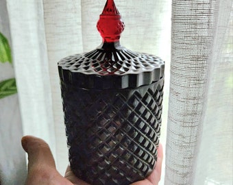 Pot de bibelots gothique - Pot de rangement en résine - conteneur boho - décoration intérieure noire - pot de plante en résine - pot de rangement boho - décoration intérieure lux - jardinière fantaisie
