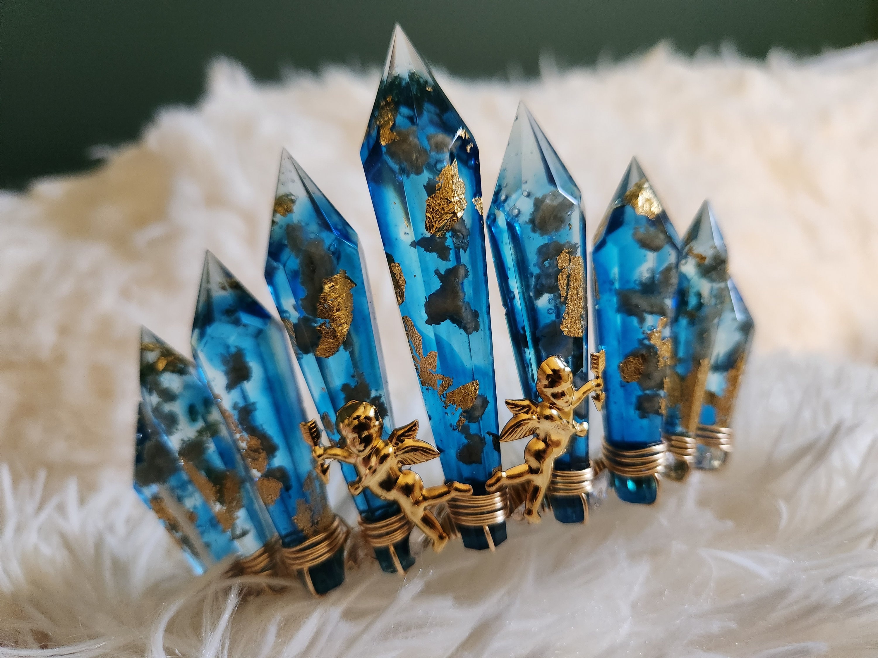 Artemis/fairy crown with crystals Demeter Crown - Crystal Crown Headpiece - Goddess Demeter  main image 4