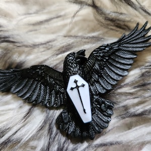 Gothic Black Eagle Hair Clip Amazon.com : Flying Eagle Claw Clips,Flying Eagle Shape Hair  main image 2