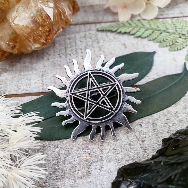 Supernatural anti possession pin - supernatural pin - silver anti possession charm - cosplay accessories - protection sigil