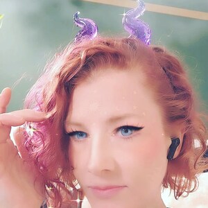 Kraken tentacle headband - cosplay horns - sea witch Tentacles - sea witch headband - octopus Tentacle horns - resin horns - goth headband image 2