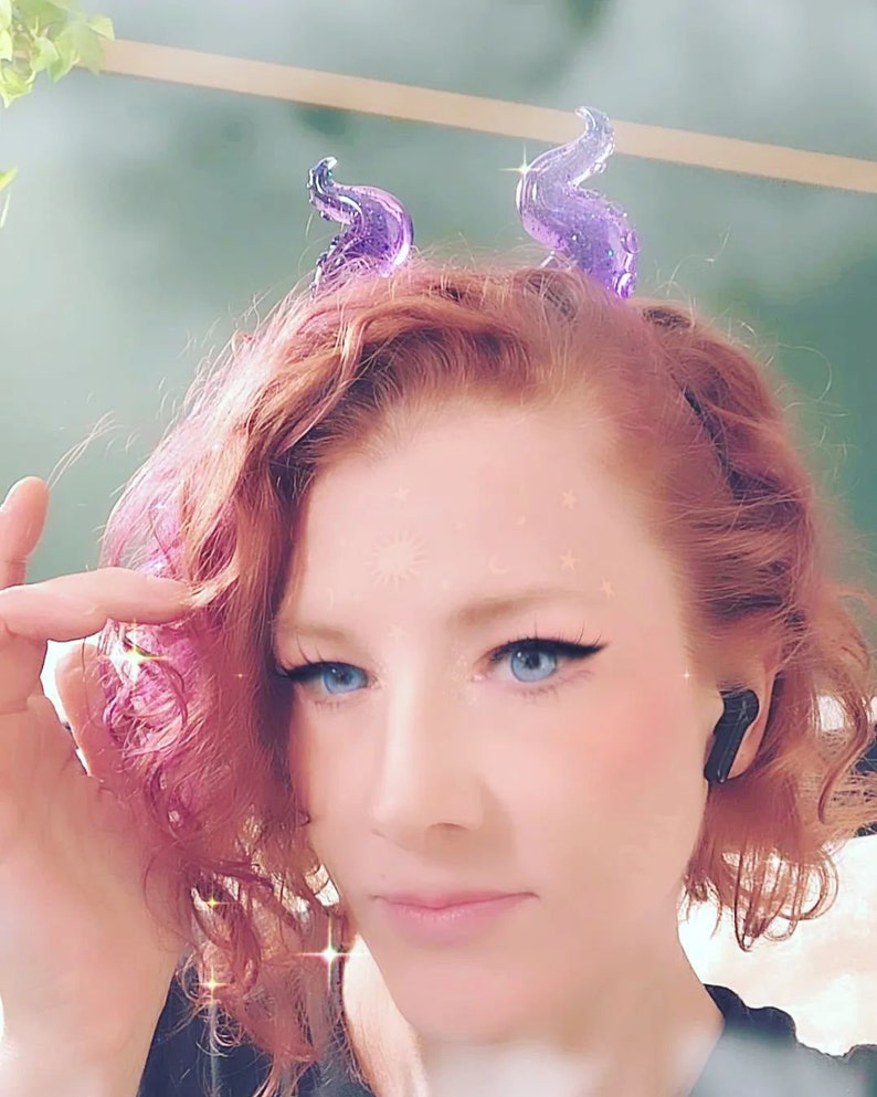 Kraken tentacle headband - cosplay horns - sea witch Tentacles - sea witch headband - octopus Tentacle horns - resin horns - goth headband image 2