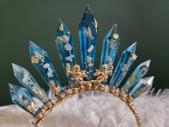 Artemis/fairy crown with crystals Artemis Tiara - Etsy main image 4