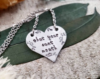 Profanity jewelry - Cunt necklace - shut your cunt mouth - funny best friend gifts - best friend jewelry - shut up necklace - cunt jewelry