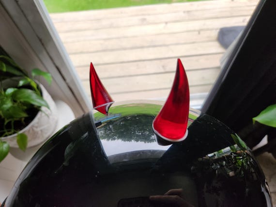 helmet horns - bike helmet decor - resin horns - bike helmet horns - motorcycle helmet horns - helmet accessories- biker gift - devil horns