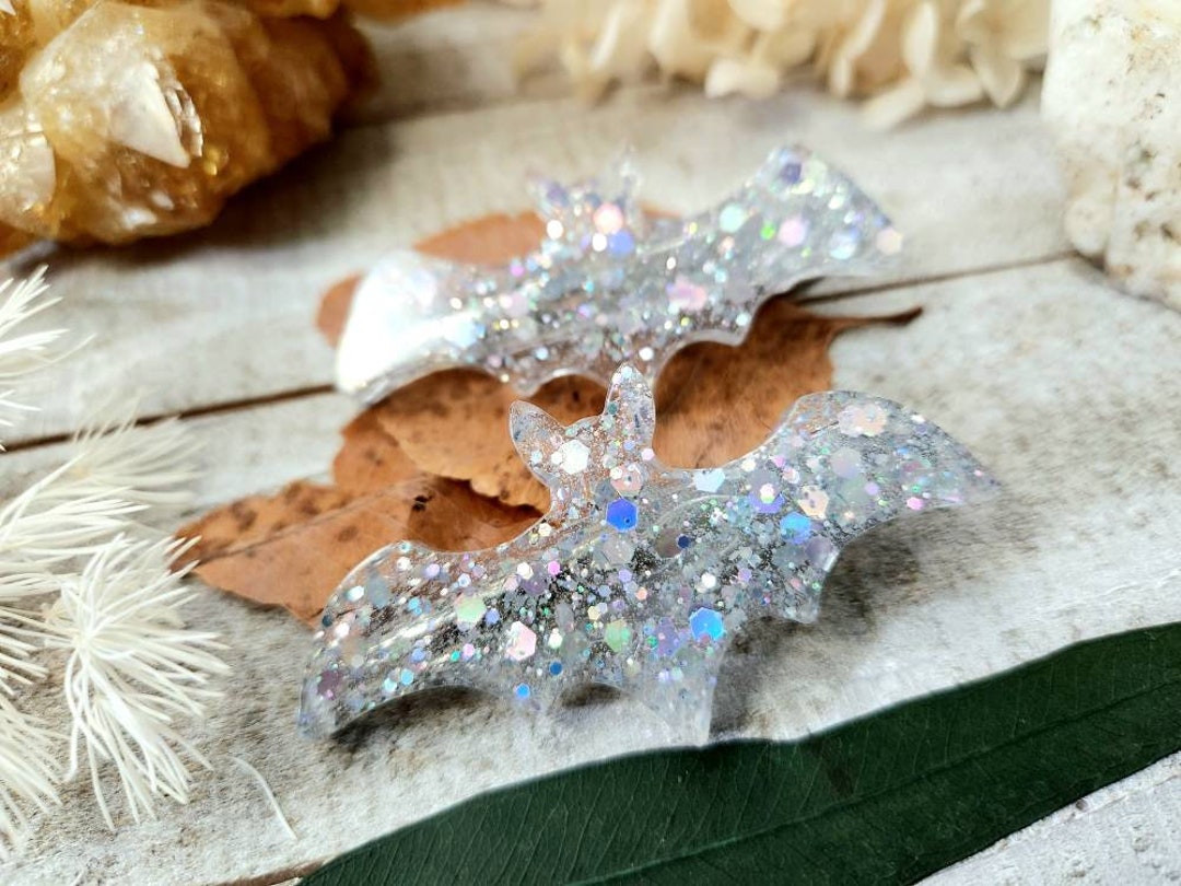 Bat Wings Hair Clips - Goth Hair Clips - Bat Lover Gifts - Resin Hair ...