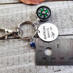 Adventure Awaits Keychain - Travel Charm Gift - Wanderlust Keychain ...