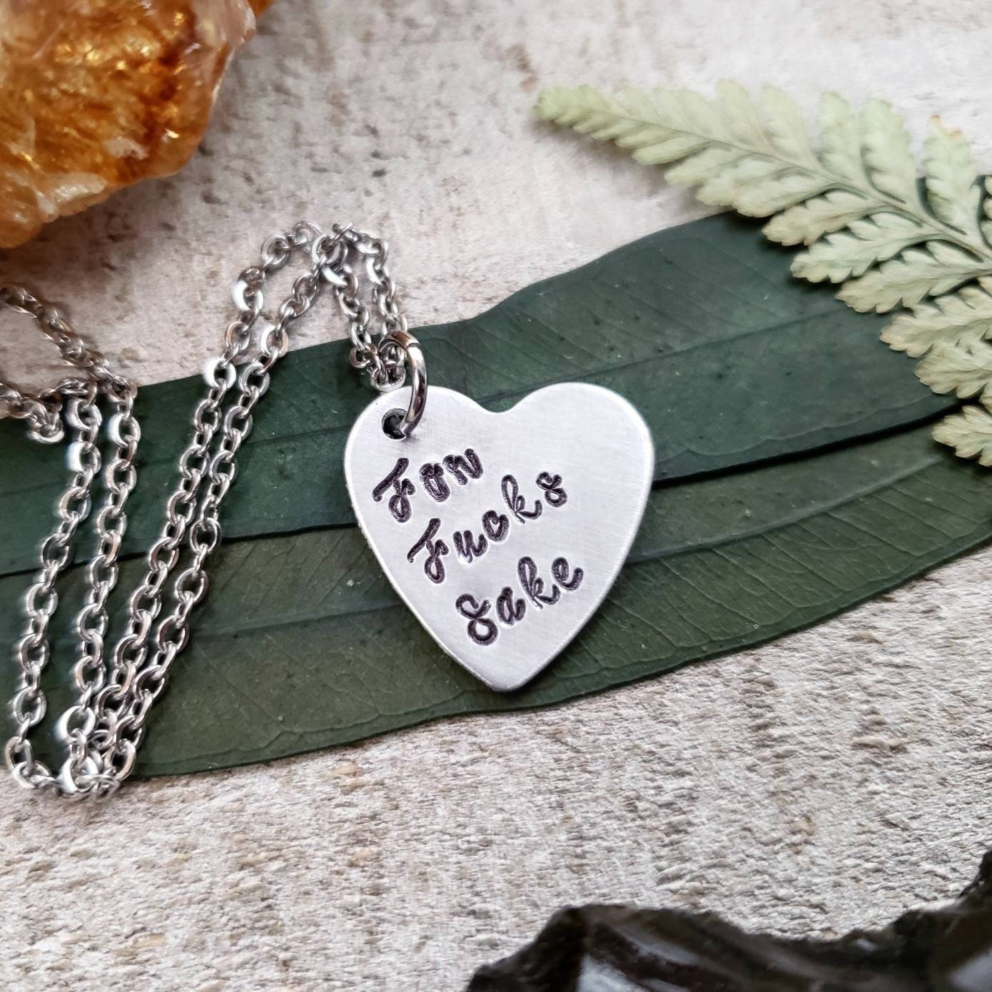 Fuck Around and Find Out Fuck Necklace Funny Stamped Gifts Bff Gift Idea  Stamped Heart Charm Mature Necklace Fuck Jewelry Gifts 