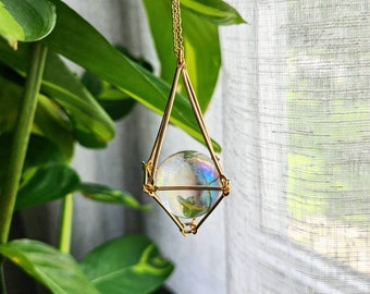 Crystal sun catcher - Quartz sun catcher - crystal rear mirror charm - boho home decor - crystal pendulum sun catcher - prism sun catcher