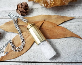 Supernatural necklace - bullet jewelry - salt necklace - supernatural bff gifts - supernatural jewelry - bullet necklace