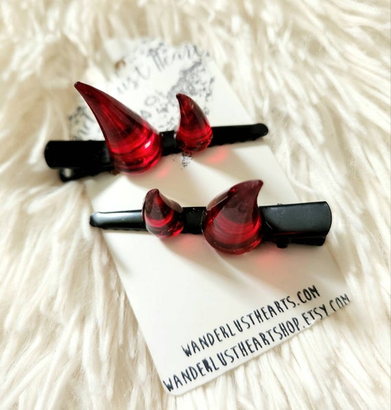 Haarspangen Mit Schleife – Niedliche Handgefertigte Haarschmuck-Spangen Für Party, Cosplay & Alltag (2 Stück, Rot)