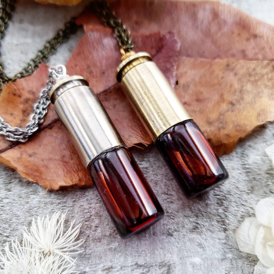Blood Necklace Blood Vial Necklace Blood Gifts Til Death Do Us Part Valentine Gift for Him Couples Gifts Bullet Casing Jewelry Etsy UK