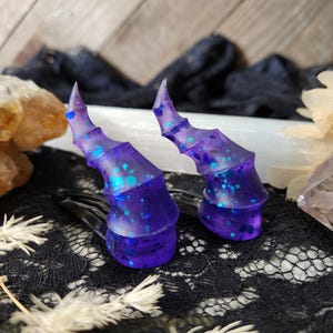 Horn hairclips - monster horn hair clips - ram horns - cosplay horns - monster hairclips - Halloween costume - Halloween accessories