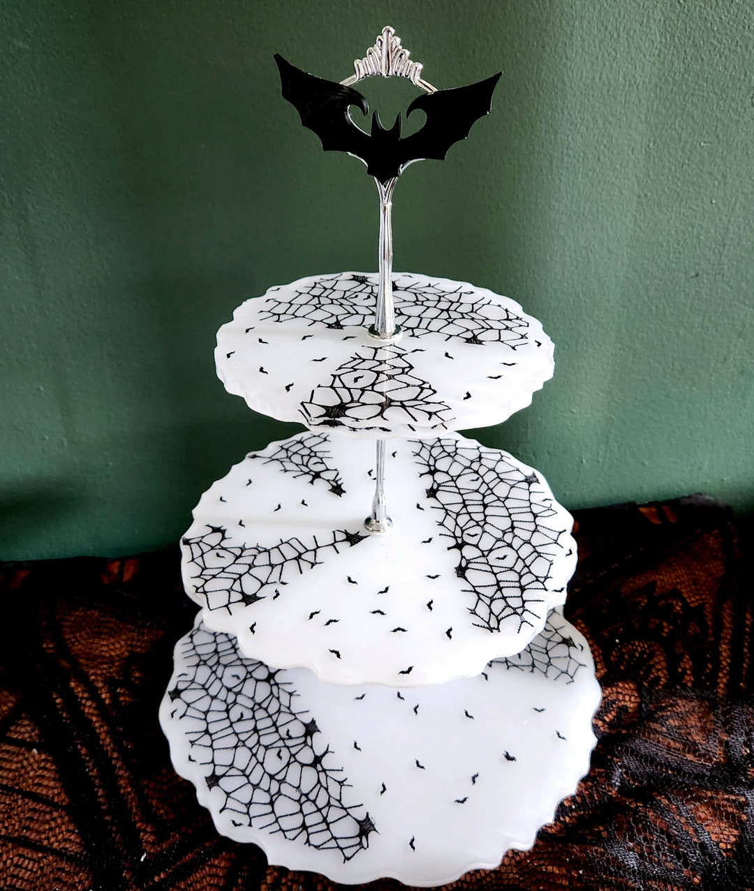 Resin Cake Stand Halloween Cupcake Stand 3 Tier Cupcake Etsy