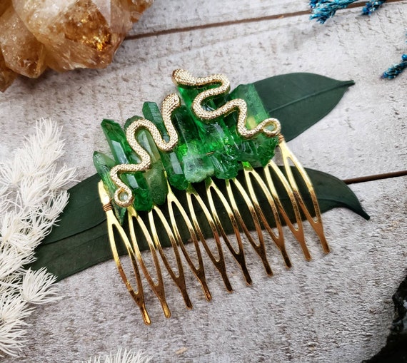 Medusa Hair Comb - Quartz Crystal Hair Piece - Greek  display picture 1