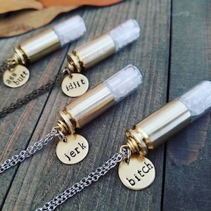 Supernatural necklace - supernatural cosplay - bullet necklace gifts - cosplay jewelry - supernatural salt necklace - ghost hunter cosplay